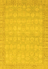 Abstract Yellow Modern Rug, abs3816yw