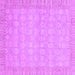 Square Machine Washable Abstract Purple Modern Area Rugs, wshabs3816pur