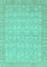 Abstract Turquoise Modern Rug, abs3816turq