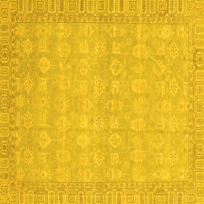 Square Machine Washable Abstract Yellow Modern Rug, wshabs3816yw