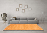 Machine Washable Abstract Orange Modern Rug, wshabs3816org