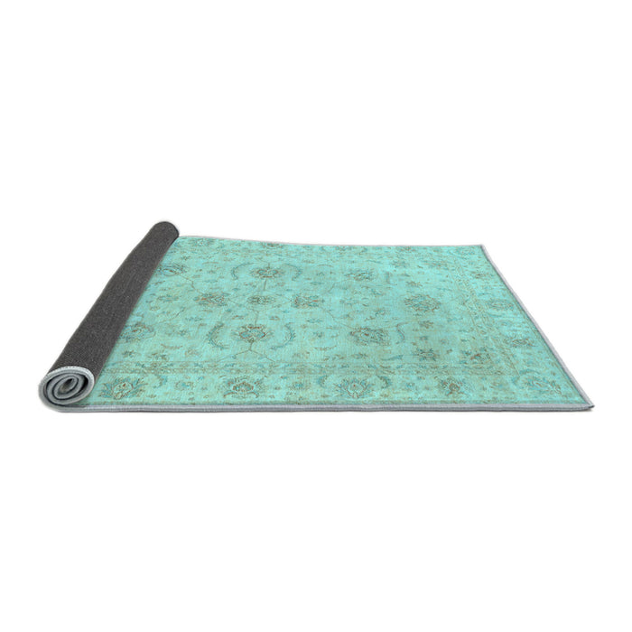Sideview of Oriental Light Blue Traditional Rug, abs3817lblu