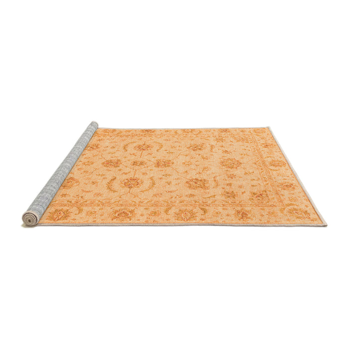 Sideview of Machine Washable Oriental Orange Traditional Area Rugs, wshabs3817org