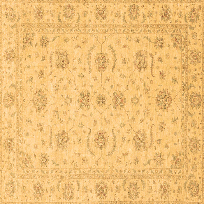 Square Machine Washable Oriental Brown Traditional Rug, wshabs3817brn