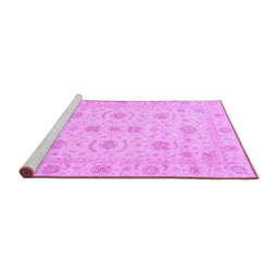 Sideview of Machine Washable Oriental Purple Traditional Area Rugs, wshabs3817pur
