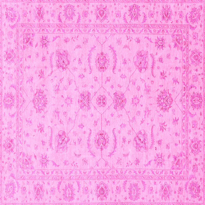 Square Oriental Pink Traditional Rug, abs3817pnk