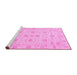 Sideview of Machine Washable Oriental Pink Traditional Rug, wshabs3817pnk