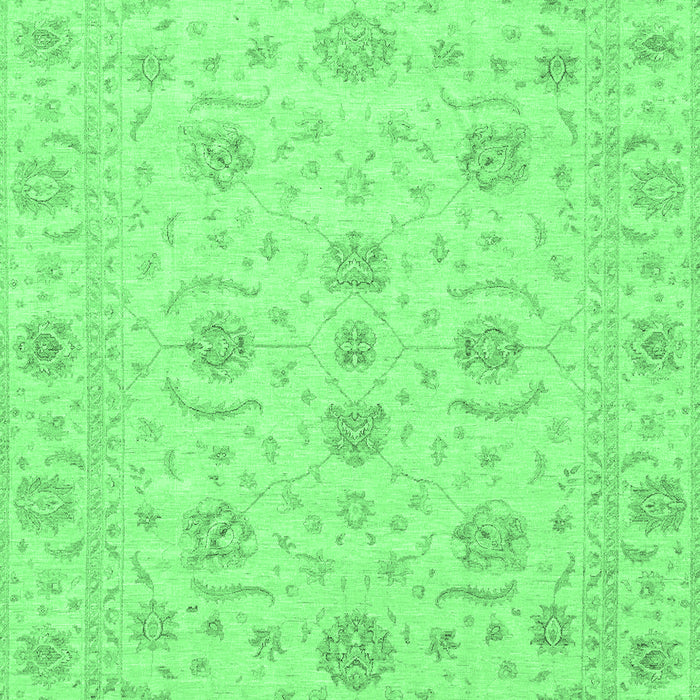 Machine Washable Oriental Emerald Green Traditional Area Rugs, wshabs3817emgrn