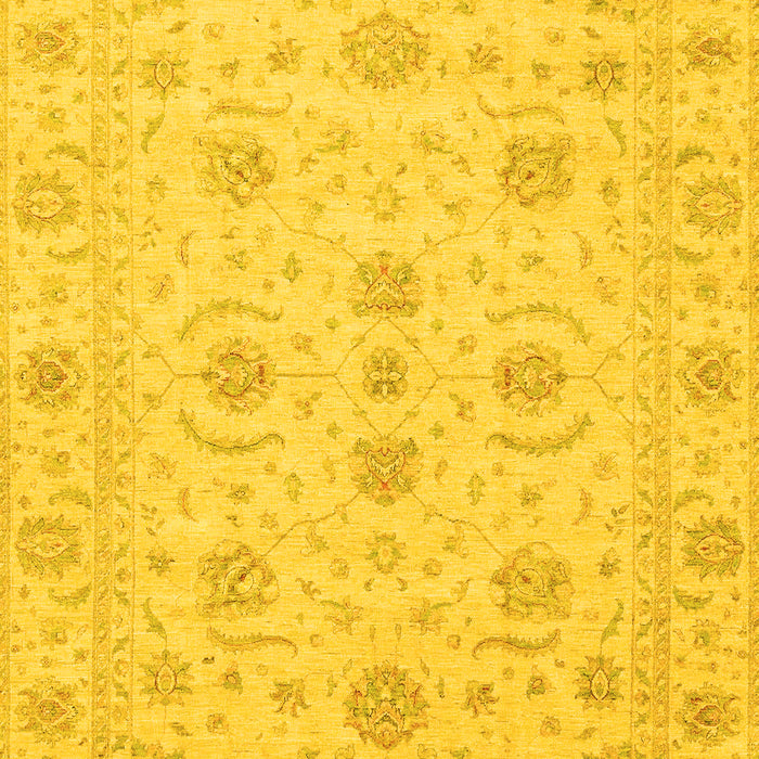 Machine Washable Oriental Yellow Traditional Rug, wshabs3817yw