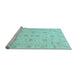 Sideview of Machine Washable Oriental Light Blue Traditional Rug, wshabs3817lblu