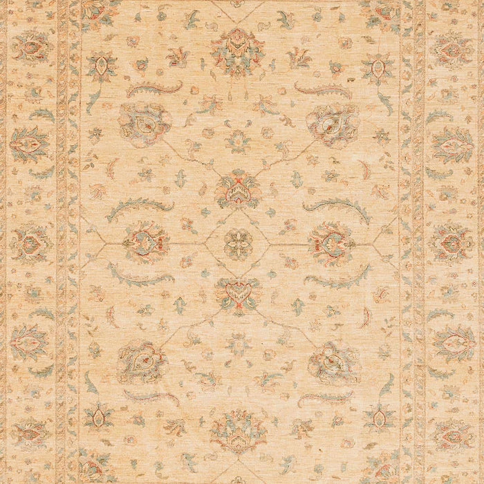 Machine Washable Abstract Yellow Rug, wshabs3817