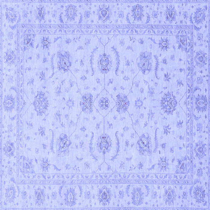 Square Machine Washable Oriental Blue Traditional Rug, wshabs3817blu