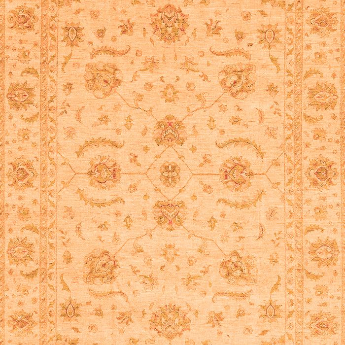 Machine Washable Oriental Orange Traditional Area Rugs, wshabs3817org