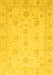 Machine Washable Oriental Yellow Traditional Rug, wshabs3818yw