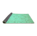 Sideview of Oriental Turquoise Traditional Rug, abs3818turq