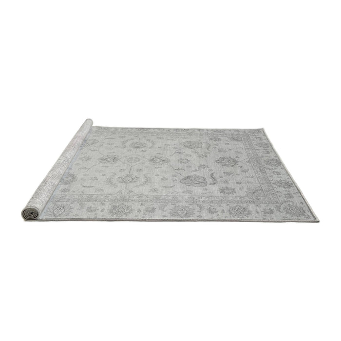 Sideview of Machine Washable Oriental Gray Traditional Rug, wshabs3818gry