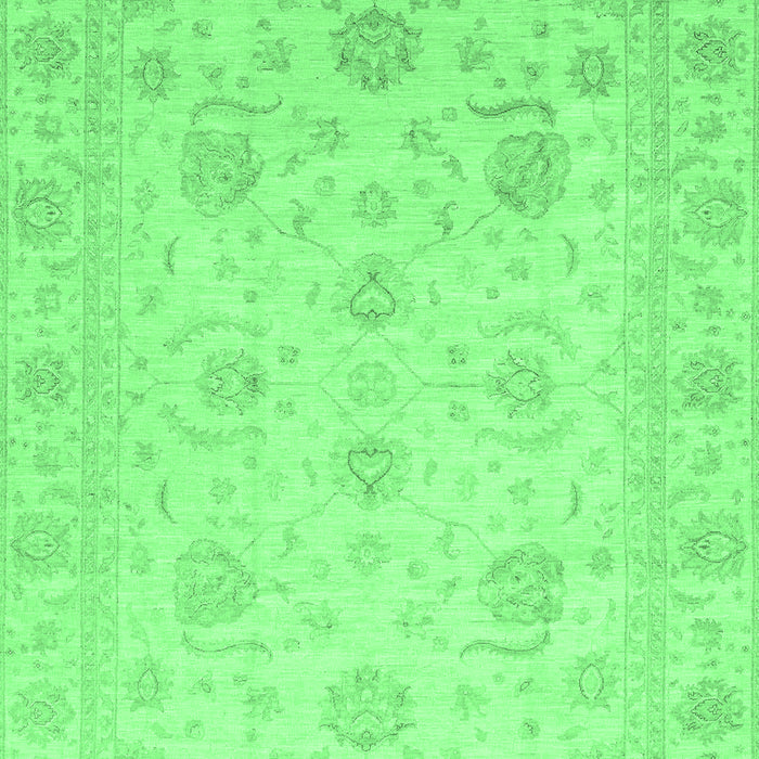 Machine Washable Oriental Emerald Green Traditional Area Rugs, wshabs3818emgrn