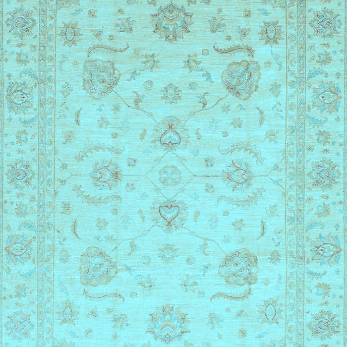 Machine Washable Oriental Light Blue Traditional Rug, wshabs3818lblu