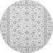 Round Oriental Gray Traditional Rug, abs3819gry