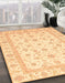 Machine Washable Abstract Orange Rug in a Family Room, wshabs3819