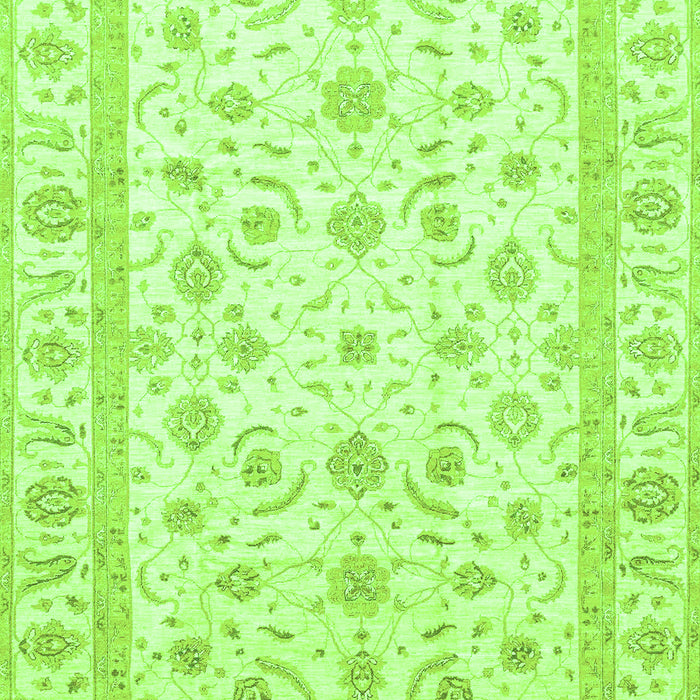 Machine Washable Oriental Green Traditional Area Rugs, wshabs3819grn