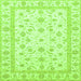 Square Oriental Green Traditional Rug, abs3819grn