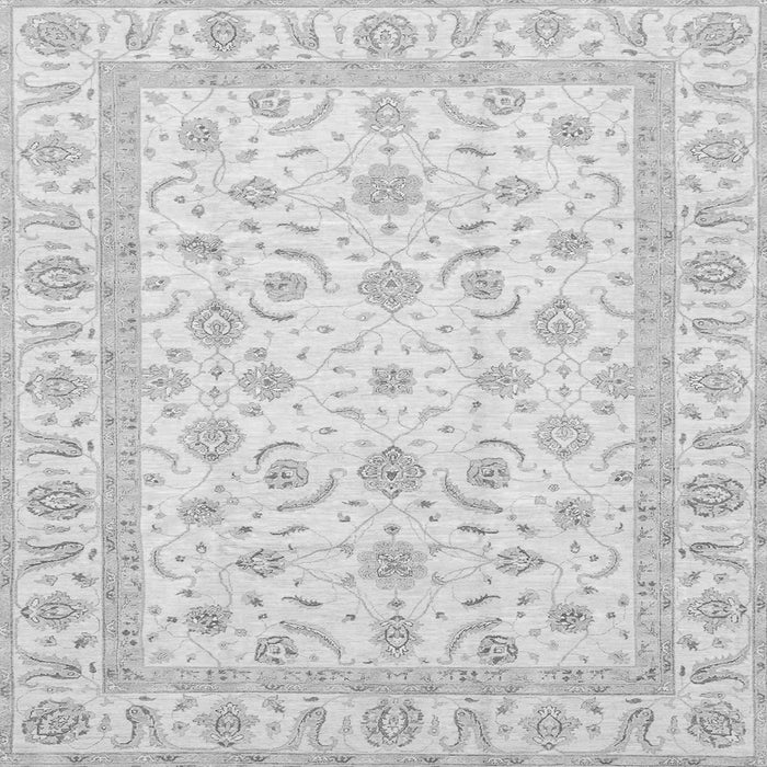 Square Machine Washable Oriental Gray Traditional Rug, wshabs3819gry