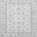 Square Machine Washable Oriental Gray Traditional Rug, wshabs3819gry