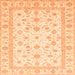 Square Oriental Orange Traditional Rug, abs3819org