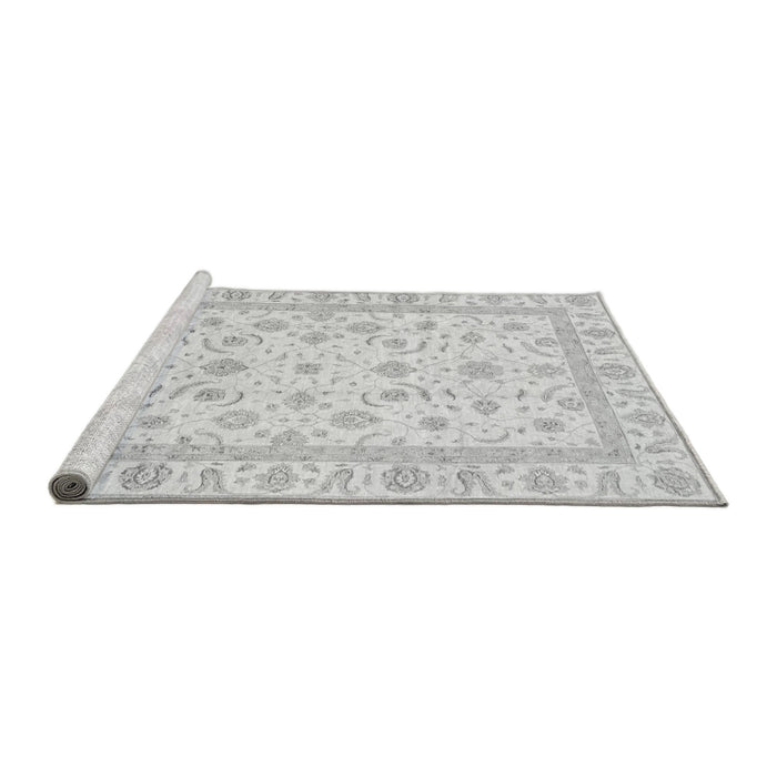Sideview of Machine Washable Oriental Gray Traditional Rug, wshabs3819gry