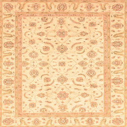 Square Abstract Orange Oriental Rug, abs3819