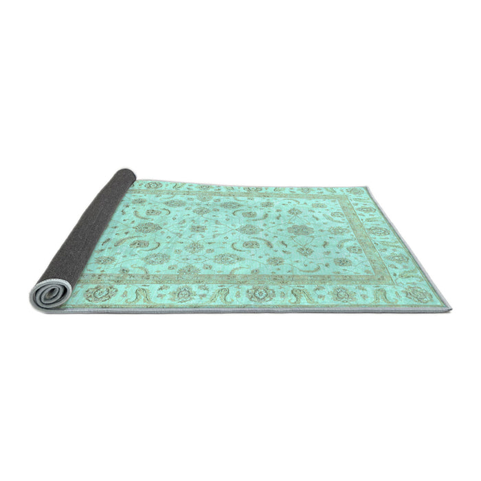 Sideview of Oriental Light Blue Traditional Rug, abs3819lblu