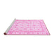 Sideview of Machine Washable Oriental Pink Traditional Rug, wshabs3819pnk