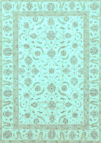 Oriental Light Blue Traditional Rug, abs3819lblu