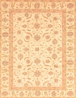 Machine Washable Abstract Orange Rug, wshabs3819