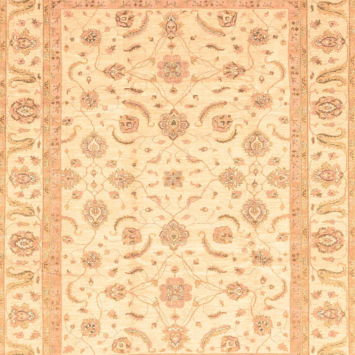 Machine Washable Abstract Orange Rug, wshabs3819