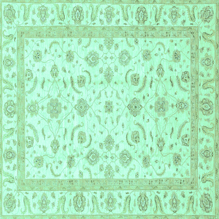 Square Oriental Turquoise Traditional Rug, abs3819turq