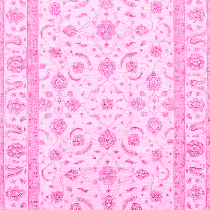 Machine Washable Oriental Pink Traditional Rug, wshabs3819pnk