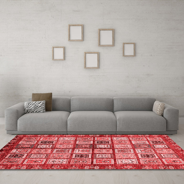 Modern Red Washable Rugs