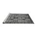 Sideview of Machine Washable Abstract Gray Modern Rug, wshabs381gry