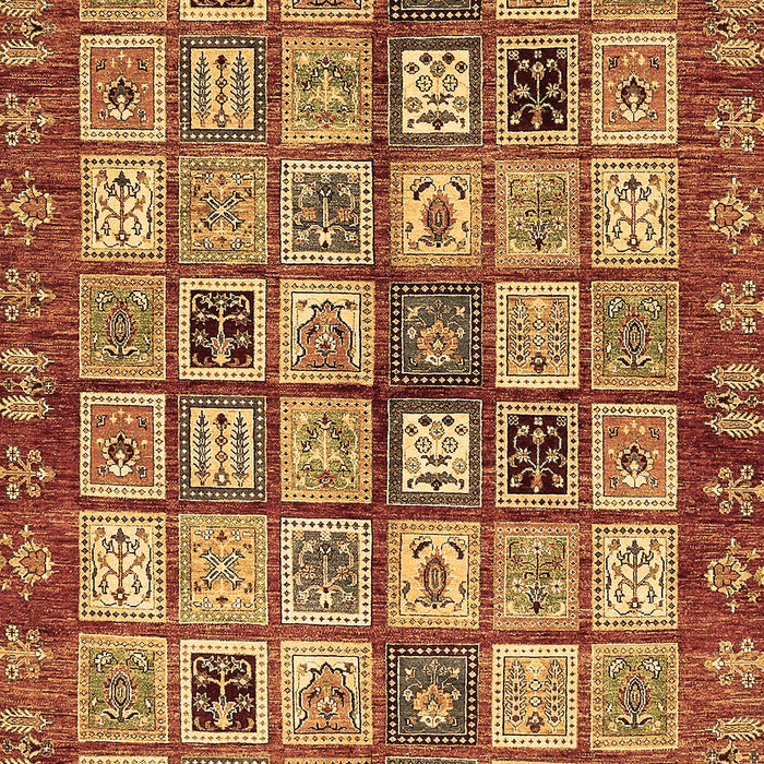 Machine Washable Abstract Brown Modern Rug, wshabs381brn