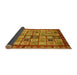 Sideview of Abstract Yellow Modern Rug, abs381yw