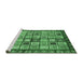 Sideview of Machine Washable Abstract Emerald Green Modern Area Rugs, wshabs381emgrn