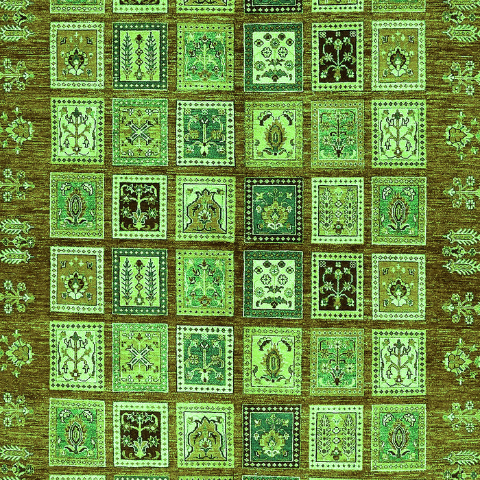 Machine Washable Abstract Green Modern Area Rugs, wshabs381grn