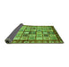 Sideview of Abstract Green Modern Rug, abs381grn