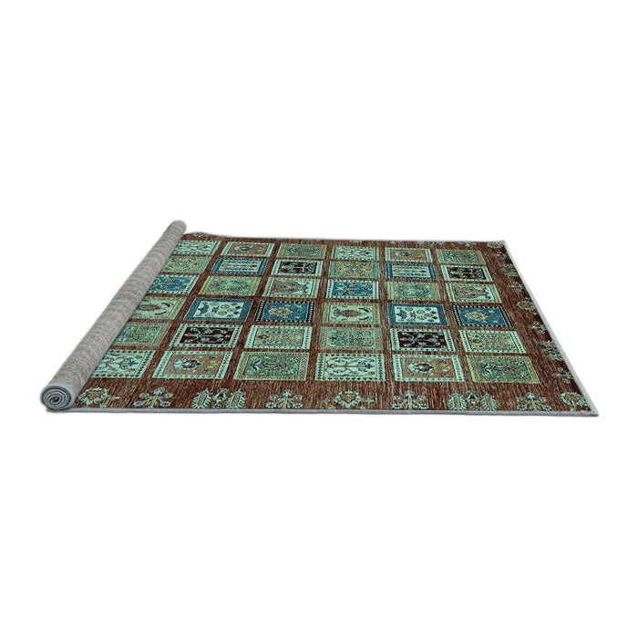Sideview of Machine Washable Abstract Light Blue Modern Rug, wshabs381lblu
