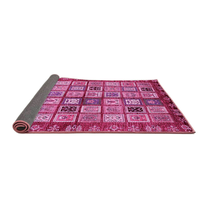 Sideview of Abstract Pink Modern Rug, abs381pnk