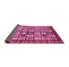 Sideview of Abstract Pink Modern Rug, abs381pnk