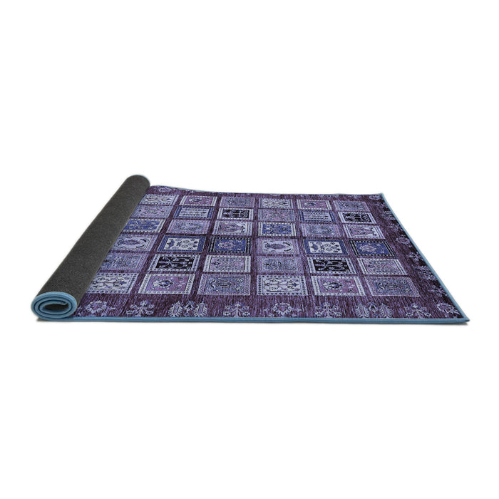 Sideview of Abstract Blue Modern Rug, abs381blu