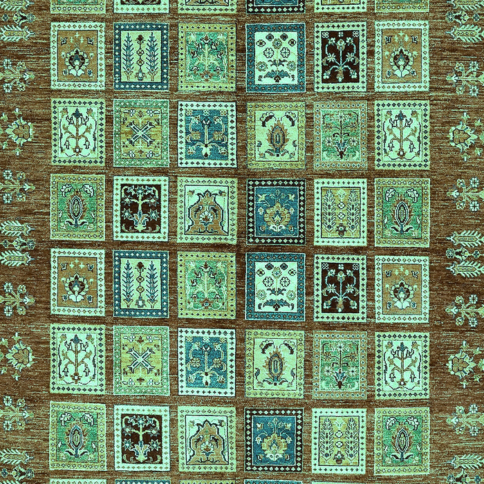 Machine Washable Abstract Turquoise Modern Area Rugs, wshabs381turq